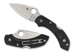 Spyderco C28PBK2 Dragonfly 2 Plain Edge Black FRN Handle VG10 Japan Lock Back Knife NEW