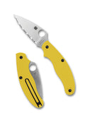 Spyderco C94SYL UK Pen Knife Magnacut Serrated Slipjoint Yellow FRN