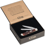 Case 10439 Mini Trapper Knife 2020 Walnut Bone w/ Cigar Box 6207 SS