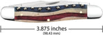 Case 64143 Muskrat SS Knife Star Spangled Banner Natural Bone USA Stainless Steel