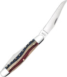 Case 64143 Muskrat SS Knife Star Spangled Banner Natural Bone USA Stainless Steel