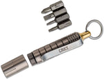 Columbia River CRKT 9912 Pocket Driver Stash Tool Aluminum 4 Bits Included For Knife T6 T8 Joe Wu