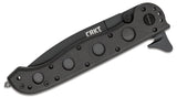 Columbia River CRKT M16-13ZLEK Kit Carson Flipper Knife Black GFN Serrated Glass Breaker Seat Belt Cutter