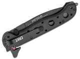 Columbia River CRKT M16-13ZLEK Kit Carson Flipper Knife Black GFN Serrated Glass Breaker Seat Belt Cutter