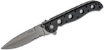 Columbia River CRKT M13-13Z Kit Carson Flipper Knife Black GFN Liner Lock Partially Serrated