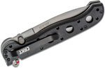 Columbia River CRKT M16-13Z Kit Carson Flipper Knife Black GFN Liner Lock Partially Serrated
