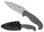 Spyderco FB05PGY Temperance 2024 Sprint Run Fixed Blade Knife CP-CruWear Gray FRN Boltaron Sheath w/ G-Clip