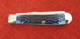 Case Trapper Navy Blue Jigged Bone Oval Flag Shield USA 2004 Collector Tin 6254 SS