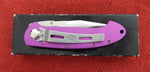 Harley Davidson HD0035PS Flaming Legend II Knife 440 CryoEdge Purple Aluminum United Cutlery