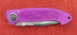 Harley Davidson HD0035PS Flaming Legend II Knife 440 CryoEdge Purple Aluminum United Cutlery