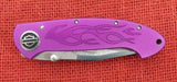 Harley Davidson HD0035PS Flaming Legend II Knife 440 CryoEdge Purple Aluminum United Cutlery