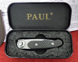 Lone Wolf Paul Knife LM23415 Paul Executive Folder 3-D Carbon Fiber New Old Stock