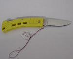 Buck 0425YW 425 MiniBuck Small Lightweight Pocket Knife Yellow Handle USA Made 1988 Lot#LT-37