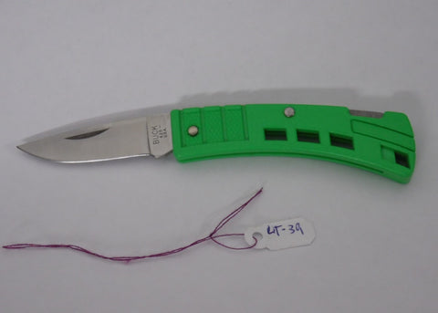 Buck 0425GN 425 MiniBuck Small Lightweight Pocket Knife Green Handle USA Made 1992 Lot#LT-39