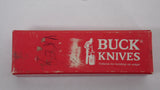 Buck 0425RD 425 MiniBuck RED Small Lightweight Pocket Knife Budweiser Etched Blade 1995 USA Made Lot#LT-38