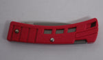 Buck 0425RD 425 MiniBuck RED Small Lightweight Pocket Knife Budweiser Etched Blade 1995 USA Made Lot#LT-38