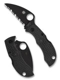 Spyderco MBKWSBK Manbug Knife Black VG10 Serrated Wharncliffe Lightweight FRN