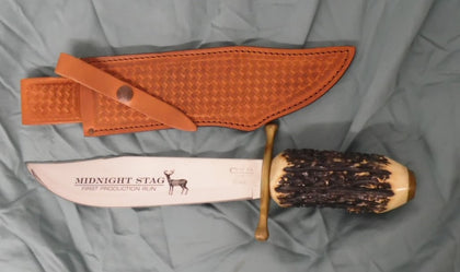 Case 2289 Bowie Knife Midnight Stag Handle First Production