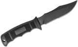 SOG Knife E37TN-CP SEAL Pup Elite Tactical Knife Black Tini Combo Blade GRN Handles Nylon Sheath