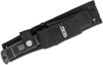 SOG Knife E37TN-CP SEAL Pup Elite Tactical Knife Black Tini Combo Blade GRN Handles Nylon Sheath