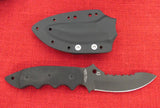 Spyderco FB29GPSBBK Pygmy Warrior Black Plain and Serrated Double Edge Blade G10 Handles NEW