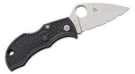 Spyderco MBKLFS Manbug Serrated SpyderEdge Leaf Shape VG10 Blade Black FRN Japan Pocket Knife