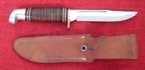Western Knife L48 Fixed Blade Knife 1986 USA MADE w/ Sheath