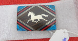 Buck Knife David Yellowhorse Horse Belt Buckle Late 1980's BU-663