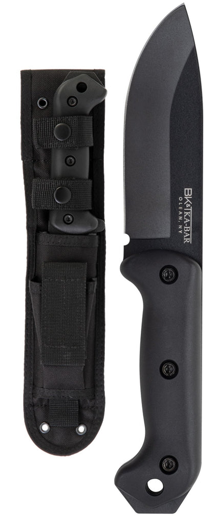 Becker Knife by Ka-Bar BK22 Campanion Fixed 1095 Steel  5 1/4" Blade 1/4" Thick MOLLE Polyester Sheath USA Made