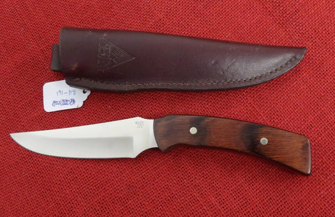 Buck 0470 470 Mentor Knife 1997 Wood Handle Leather Sheath USA Lot#BU-161