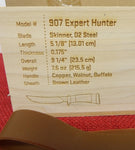 Buck 0907WASLE 907 Expert Hunter 2020 Legacy Limited Edition Knife Walnut Buffalo Horn w/ Copper D2 Lot#BU-359