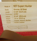 Buck 0907WASLE 907 Expert Hunter 2020 Legacy Limited Edition Knife Walnut Buffalo Horn w/ Copper D2 Lot#BU-359