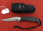 Buck 0460BKX 460 Gamut Utility Knife Serrated 420J2 w/ Sheath UNUSED Lot#BU-379