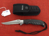Buck 0460BKX 460 Gamut Utility Knife Serrated 420J2 w/ Sheath UNUSED Lot#BU-379