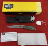 Buck 0017GRS 017 Thorn Fixed Blade Knife Green/Black G10 Bead Blasted 420HC USA 2015 Lot#BU-394