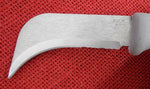 Buck 810 TLC Knife 1st Year Utility Hawkbill Knife Grey Handle w/ Leather Sheath USA 1992