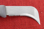 Buck 810 TLC Knife 1st Year Utility Hawkbill Knife Grey Handle w/ Leather Sheath USA 1992