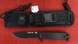 Buck 0822BKX 822 Sentry Tactical Fixed Blade Knife Black 420HC Part Serrated BU-351