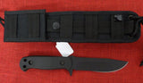 Buck 0822BKX 822 Sentry Tactical Fixed Blade Knife Black 420HC Part Serrated BU-351