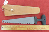 Buck 0154BK 154BK SawBuck T-Handle Saw Coarse & Fine Tooth Leather Sheath Knife Lot#BU-381