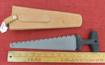 Buck 0154BK 154BK SawBuck T-Handle Saw Coarse & Fine Tooth Leather Sheath Knife Lot#BU-381