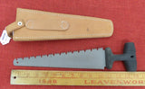Buck 0154BK 154BK SawBuck T-Handle Saw Coarse & Fine Tooth Leather Sheath Knife Lot#BU-381