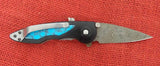 Buck 0290TQSSH 290 Black Rush Limited Damascus Knife Turquoise #16/100 USA 2007 Lot#BU-402