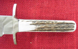 Buck 0916 916 Bowie Stag Handle Knife Mirror Polished USA Made Custom Stamp Lot#BU-295