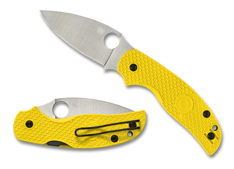 Spyderco C123PYL Sage 5 Lightweight Knife Compression Lock MagnaCut Yellow FRN