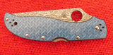 Spyderco C258GFBLP Stretch 2 XL DPS 15 Damascus Knife Blue Nishijin Fiber Glass Scales Sprint Run 2023