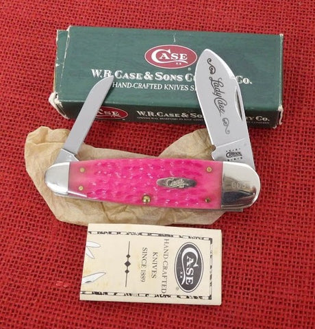 Case 02900L Snowshoe Knife Pink Lady Case Bubba Gum 2000 USA Sleeveboard Sunfish
