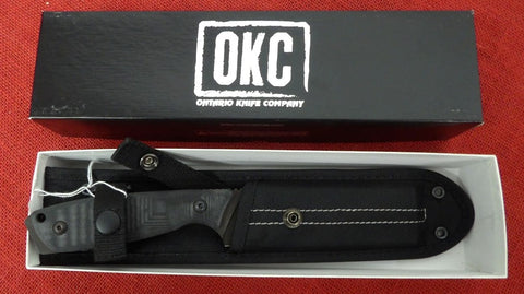 Ontario Knife OKC Cerberus Fixed Blade Black D2 Blade G10 Handles USA 2020 ON-25