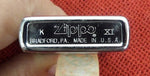 Zippo Lighter C&L Enterprises Joplin MO Logo Knight w/ Axe USA Made 1995 Brushed Chrome UNLIT