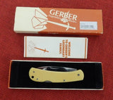 Gerber Knife 6006 Classic LST Yellow Micarta 1980's NIB MK-86